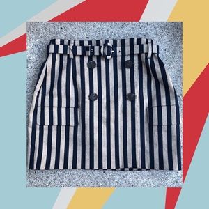 Double button front mini skirt